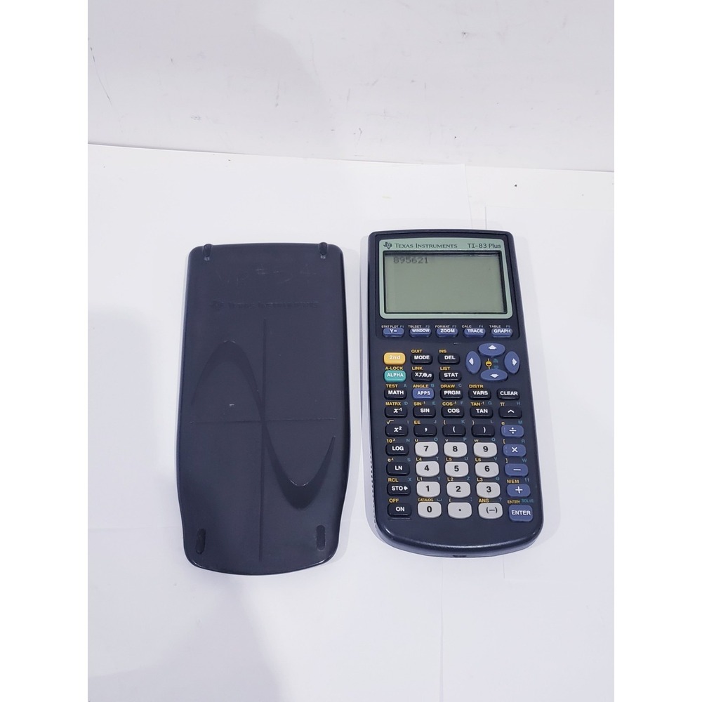 Texas Instruments TI-83 Plus Graphing Calculator With Cover Tested Working